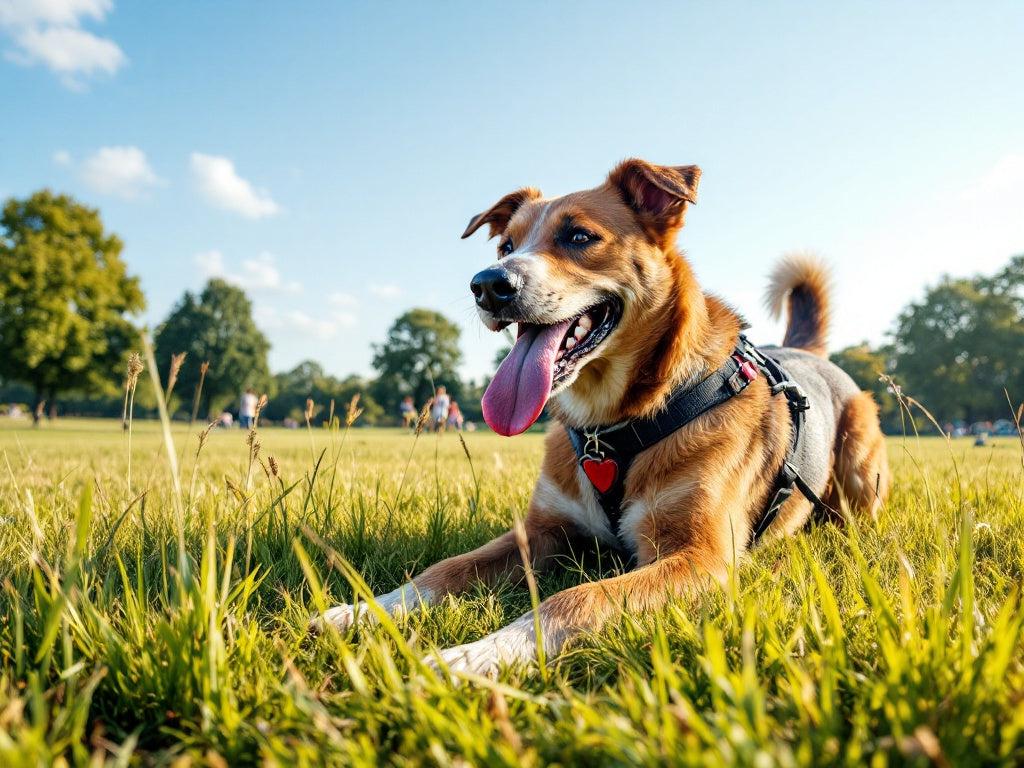 un chien sous un soleil brûlant